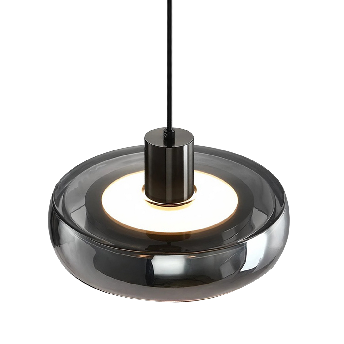 (X)Modern Minimalist Liftable LED Glass Pendant Light Chandelier | Adjustable Height for Living Room, Dining Room, Bedroom and Study