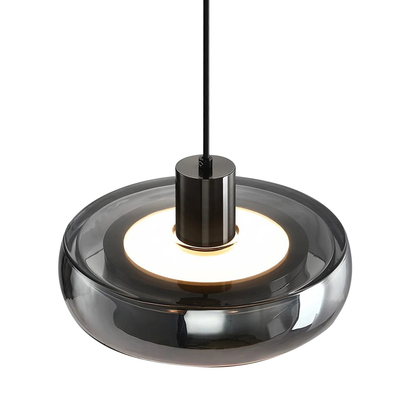 (X)Modern Minimalist Liftable LED Glass Pendant Light Chandelier | Adjustable Height for Living Room, Dining Room, Bedroom and Study