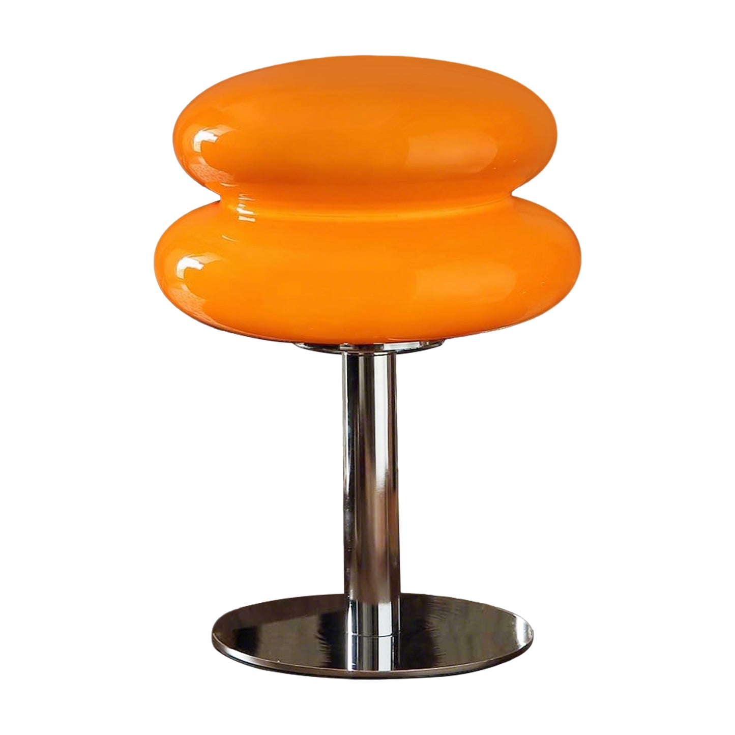 (X)Medieval Mushroom Table Lamp - Retro Egg Tart Design, 3-Color Dimmable LED Glass Light for Bedroom and Living Room ,Orange