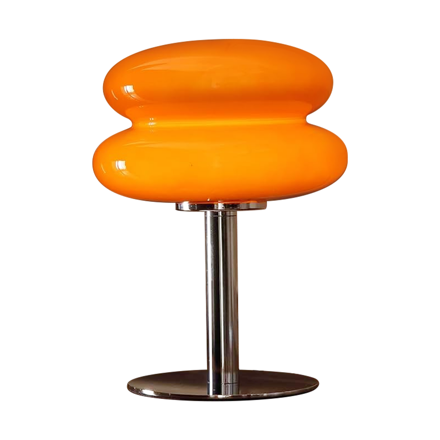 (X)Medieval Mushroom Table Lamp - Retro Egg Tart Design, 3-Color Dimmable LED Glass Light for Bedroom and Living Room ,Red