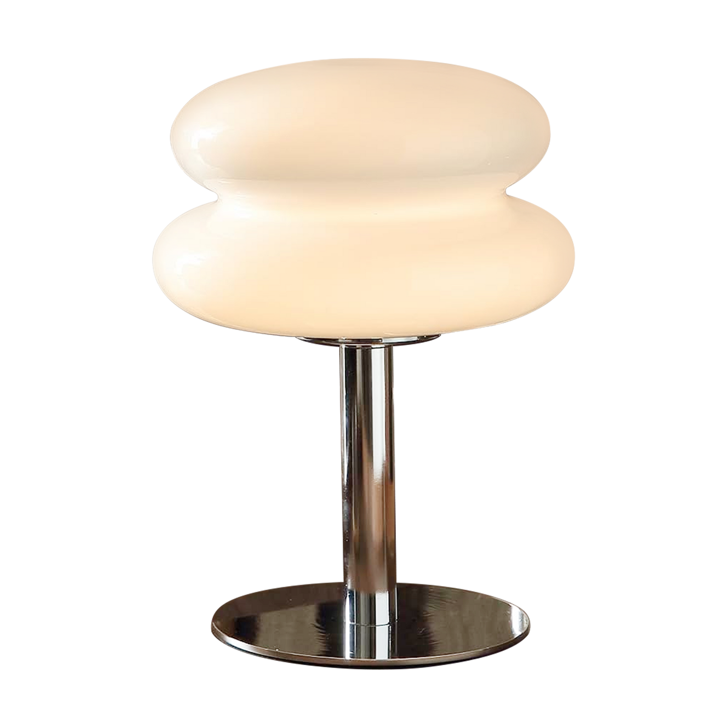 (X)Medieval Mushroom Table Lamp - Retro Egg Tart Design, 3-Color Dimmable LED Glass Light for Bedroom and Living Room ,White