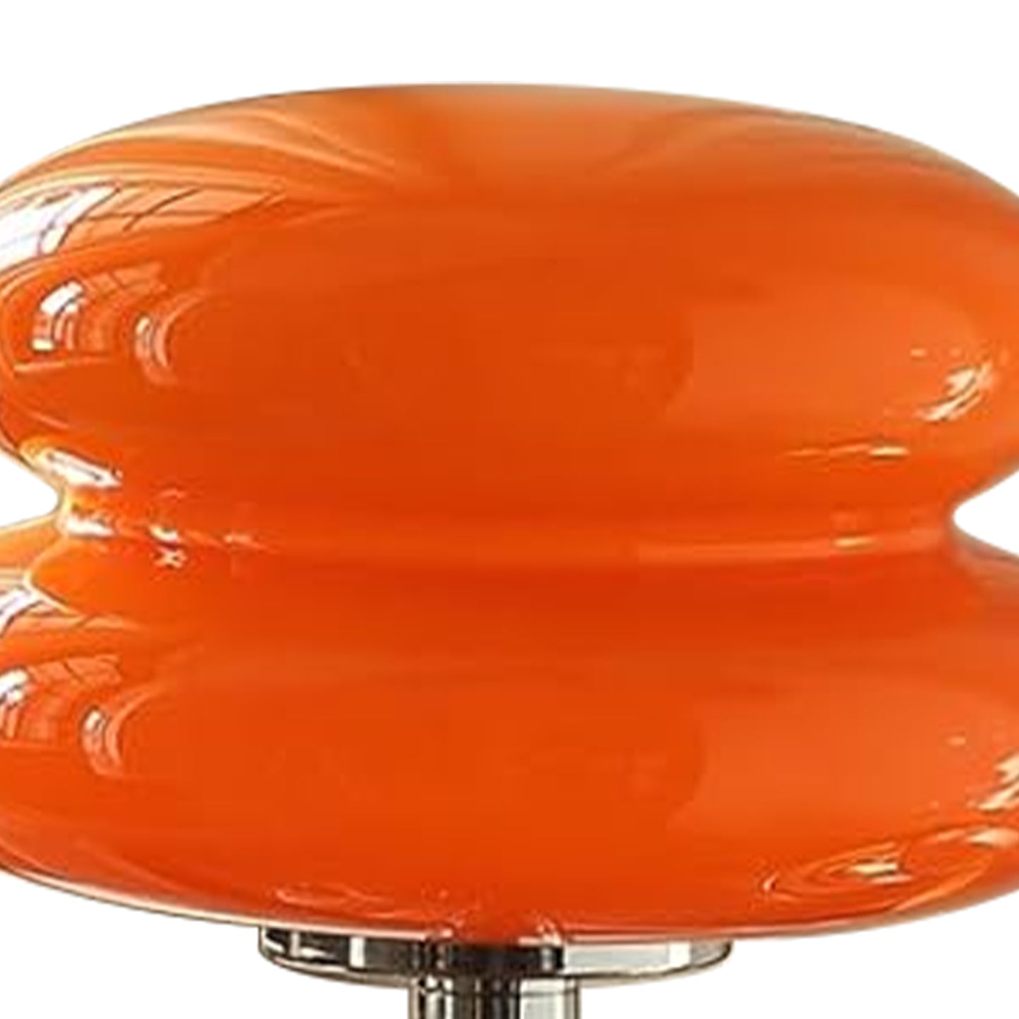 (X)Medieval Mushroom Table Lamp - Retro Egg Tart Design, 3-Color Dimmable LED Glass Light for Bedroom and Living Room ,Orange