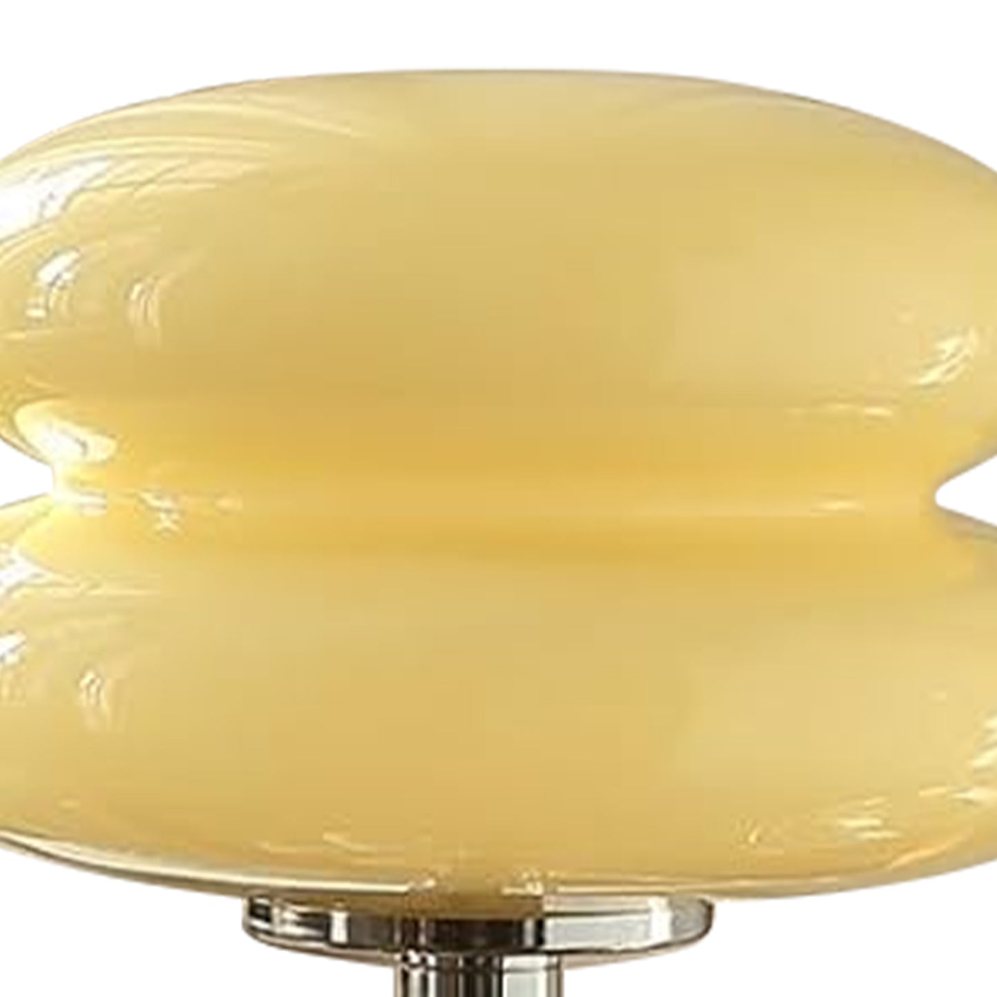 (X)Medieval Mushroom Table Lamp - Retro Egg Tart Design, 3-Color Dimmable LED Glass Light for Bedroom and Living Room ,Cream