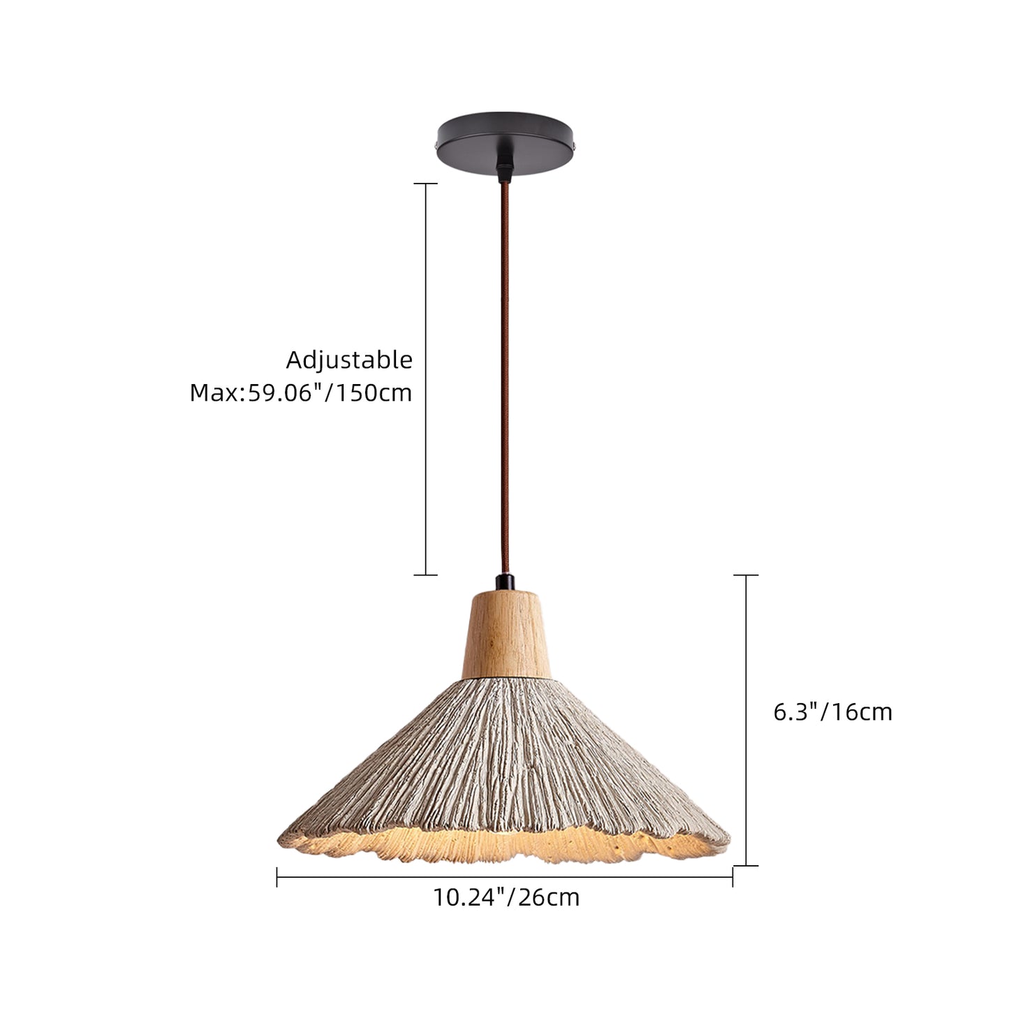 (Z)Cement Pendant Light Wabi-sabi Style Bedroom Bedside Creative Hanging Lamp