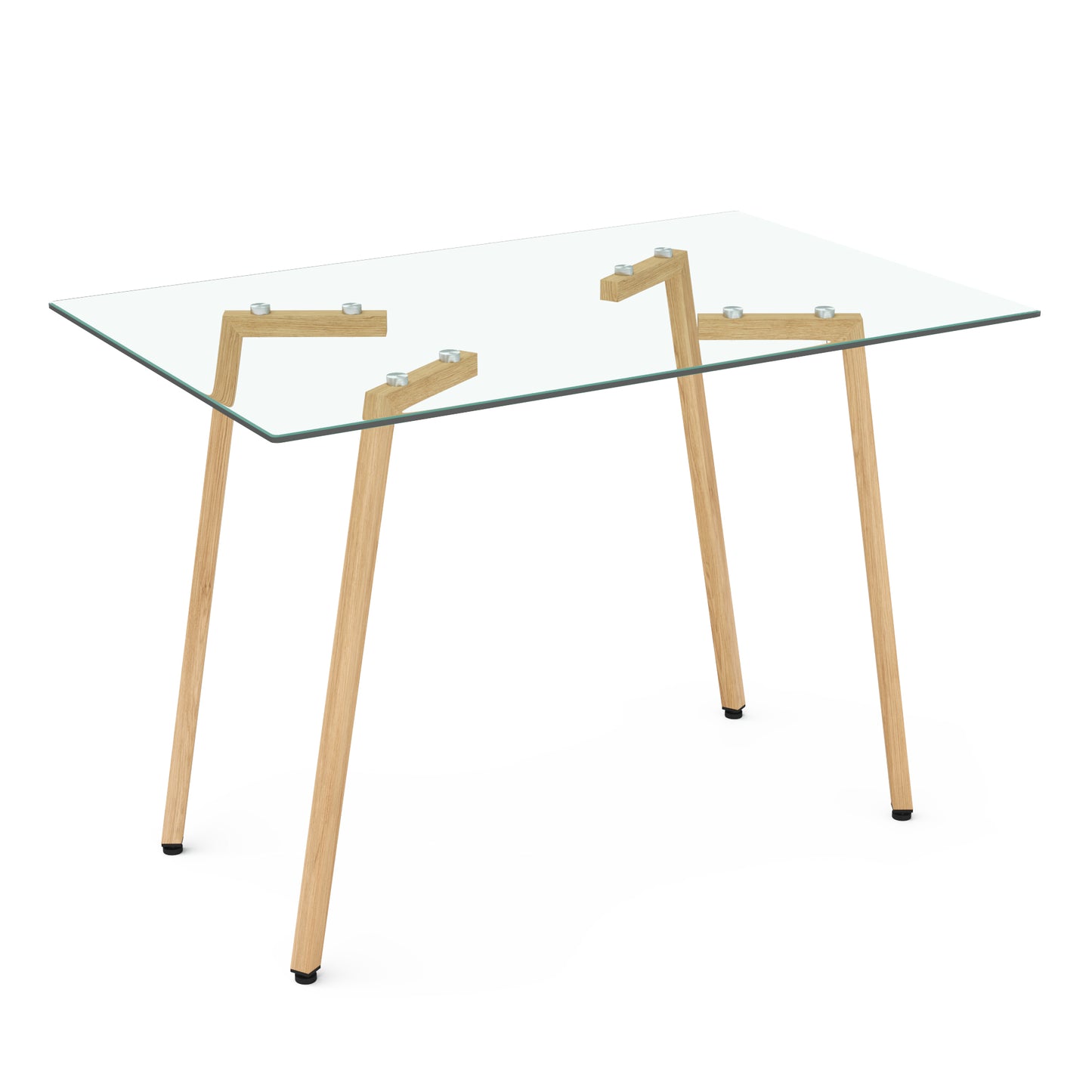 Modern Tempered Glass Dining Table for 4-6 People