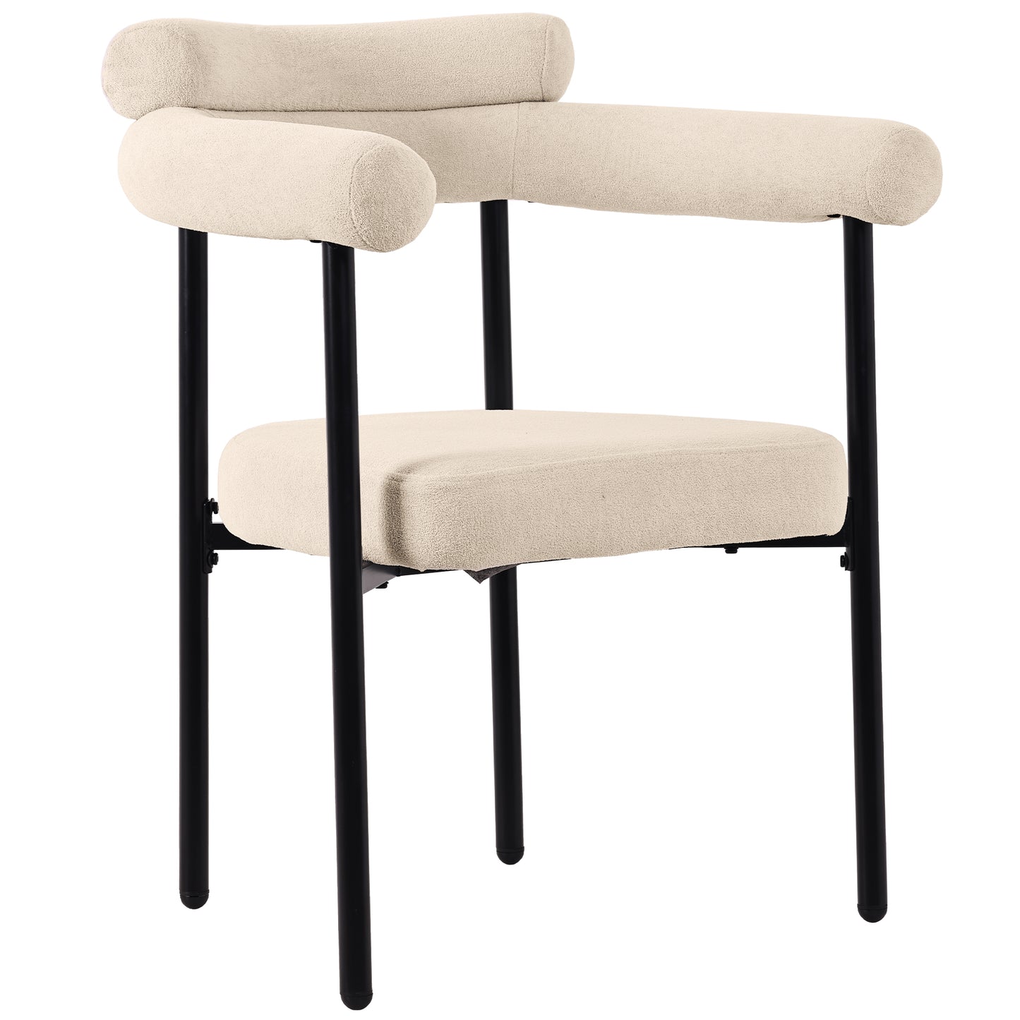 Versatile Cream Velvet Ring-Seat Chairs,Modern Comfort in Multiple Tones