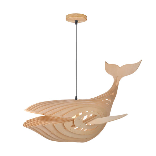 Arturesthome Laser Cut File Whale lamp wood pendant light fixture DIY shark lampshade hanging shadow lamp