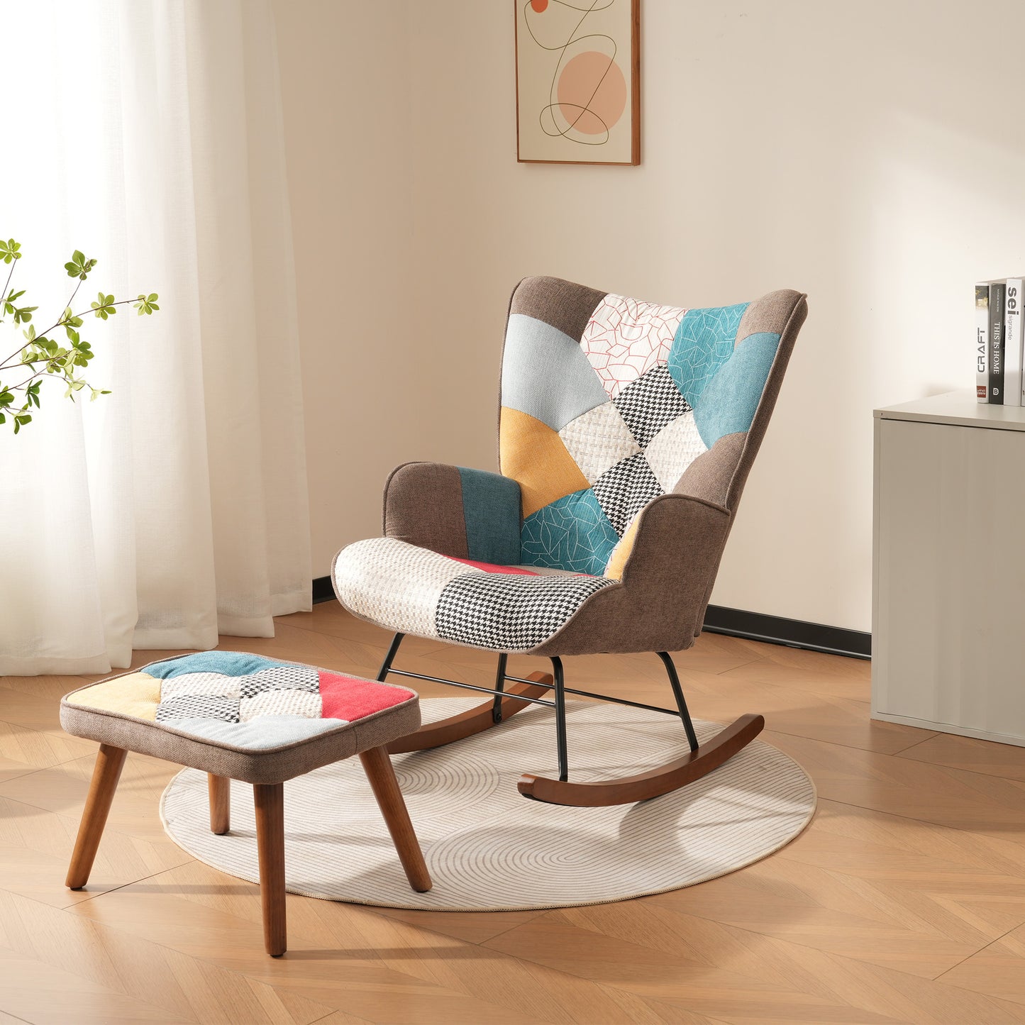 Elegant Rocking Chairs with Footrests-Comfort and Style for Your Living Room