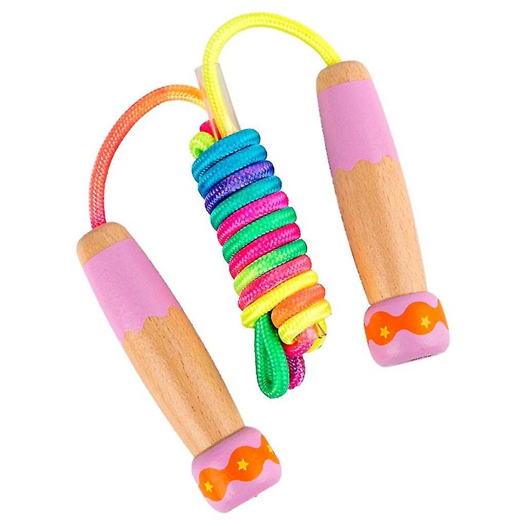 (Y)Children Skipping Rope, Adjustable Skipping Rope For Children With Wood Handle