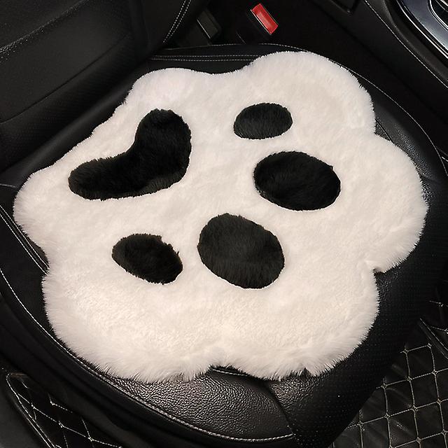 (Y)50x43cm Fluffy Plush Home Car Seat Cushion Cover Mat Cute Cat Claw Sofa Chair Pad Faux Rabbit Fur Seat Pad Car Interior Women