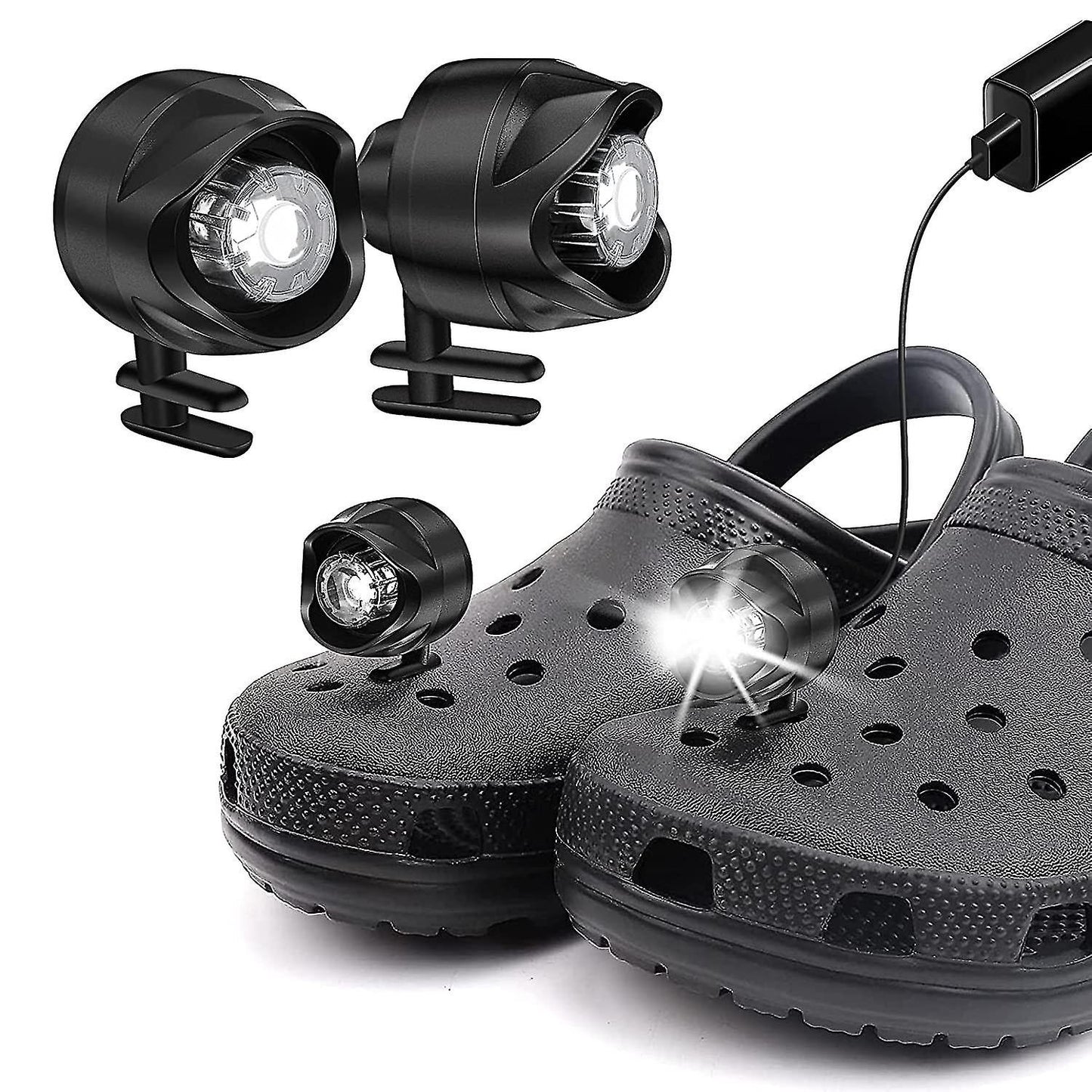 (Y)2pcs Usb Rechargeable Outdoor Lighting Hiking Camping Warning Shoe Lights