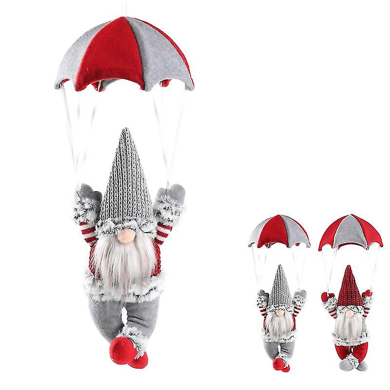 (Y)Christmas Skydiving Old Man Cloth Faceless Doll Xmas Decorations