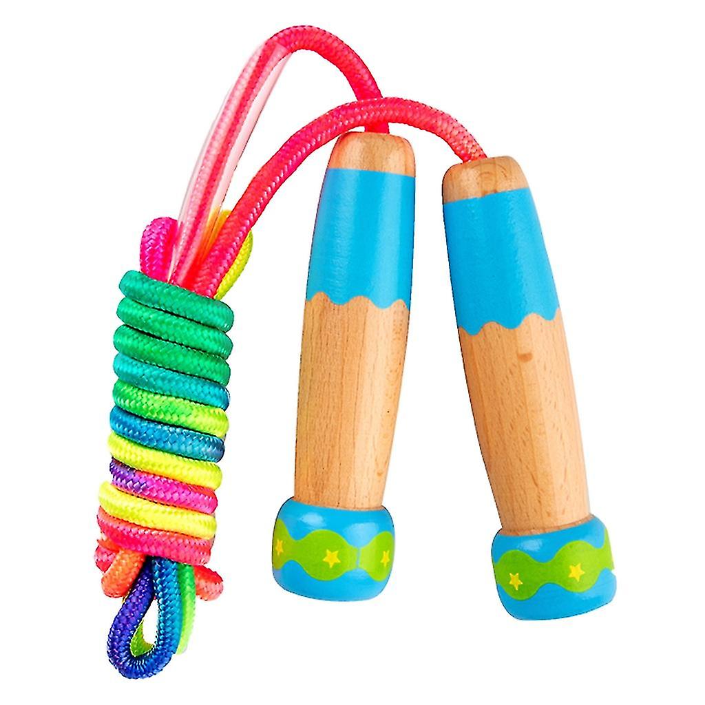 (Y)Children Skipping Rope, Adjustable Skipping Rope For Children With Wood Handle