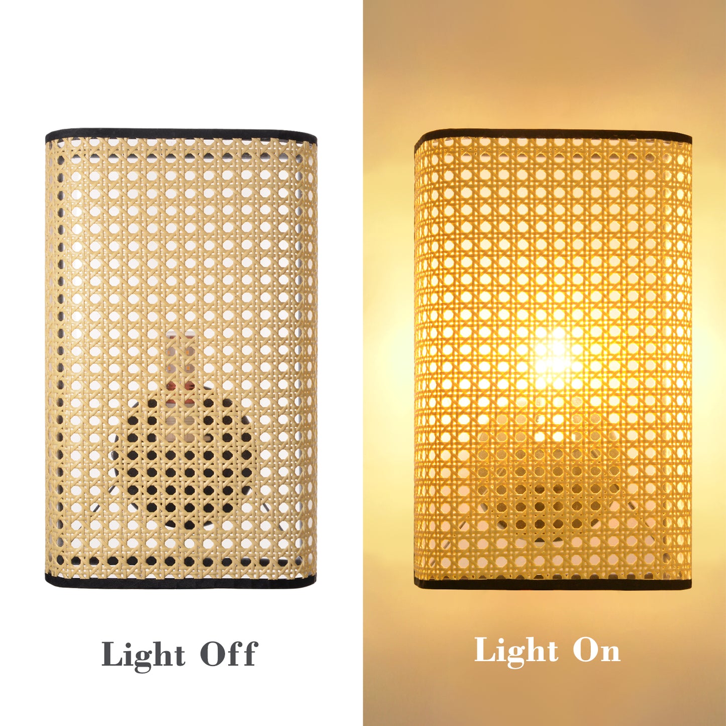 (Z)Rattan wall lamps Wall lamps Wicker lamps Hand-woven rattan wall lamps Vintage lamps Retro style wall lamps Living room Bedroom wall lamps